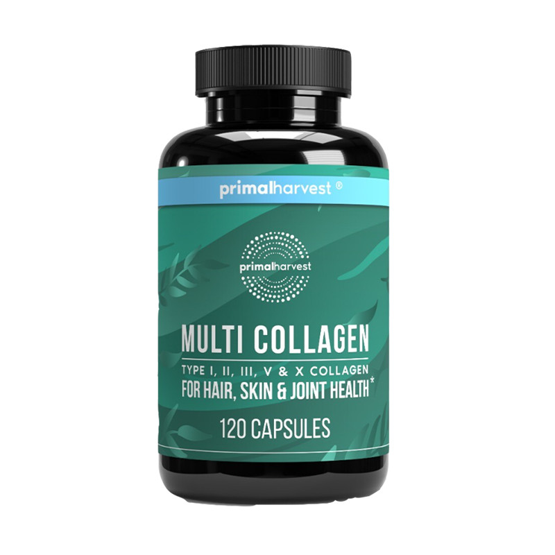 Multi Collagen Pills for Women and Men (Type I,II,III,V,X) 120caps Free Shipping