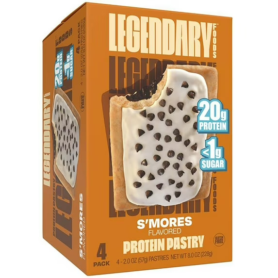 Legendary Foods Gluten Free and Keto Friendly Protein Pastry – S’mores – 8oz/4ct