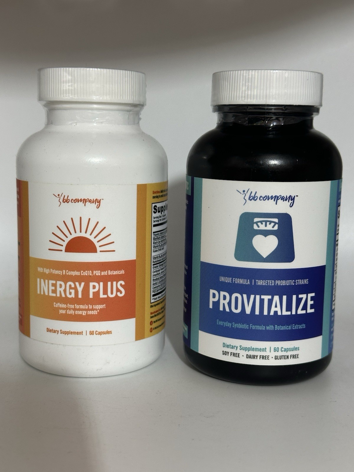 2x PROVITALIZE And InergyPLUS Energy Vitamin 60 Count Each BB Company
