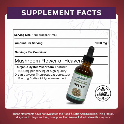 Mother Nature Oyster Mushrooms General Wellness Dietary Supplements – 60 ML