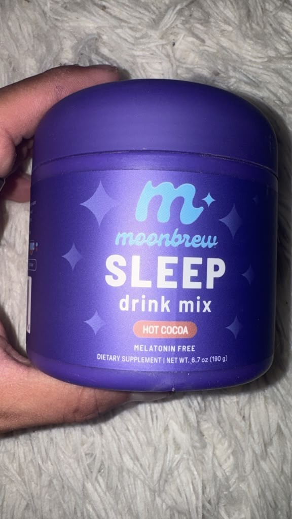 MoonBrew Sleep Drink Mix Hot Cocoa Melatonin Free Dietary Supplement 6.7 Oz