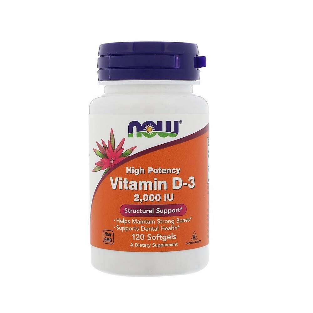 Now Foods – Vitamin D-3 2,000 IU – High Potency – 120 Count