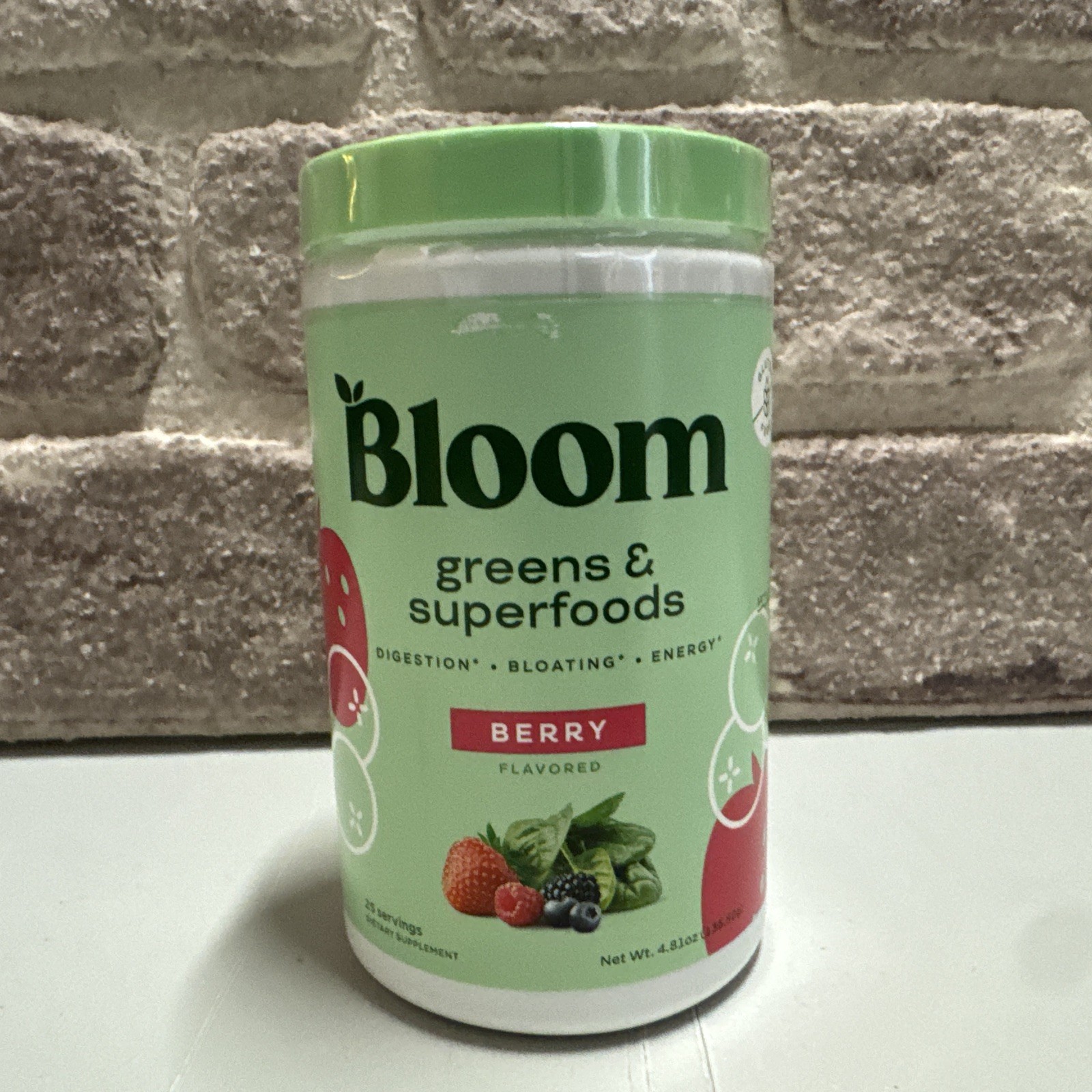 Bloom Nutrition Greens & Superfoods Berry 4.8oz (136g) EXP 05/2026, NEW, G