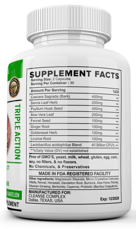 PARASITE DETOX Complete BODY CLEANSE Complex BROAD Spectrum Anti- PARASITE 120
