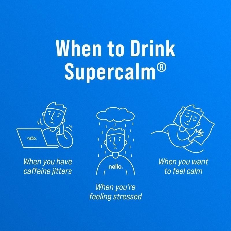 NEW Nello Supercalm – Calming Drink Mix with KSM-66 Ashwagandha, Vitamin D3