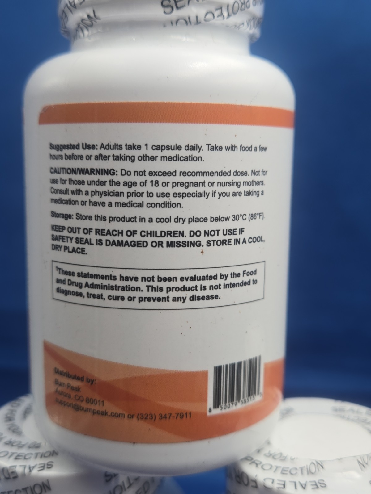 4 Bottles BURN PEAK Advanced Weight Management Fat Burner (120 Capsules) 10/2028