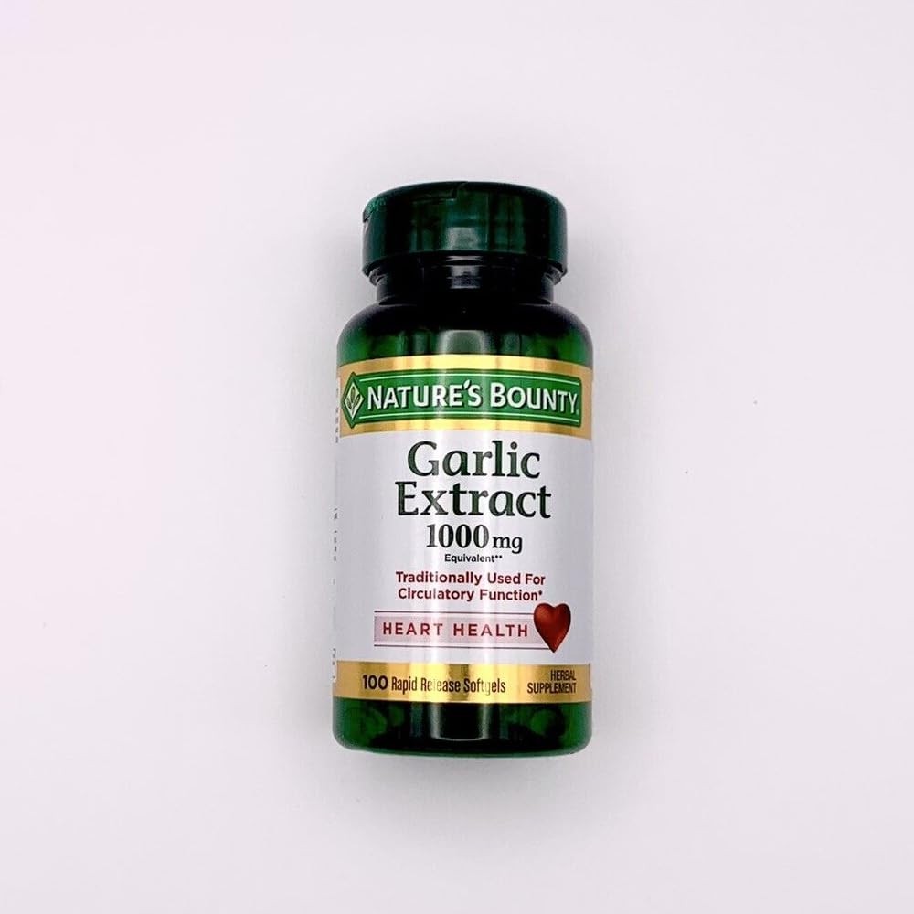 Nature’s Bounty Garlic Supplements 100 Count Supports Heart Health and Circul…