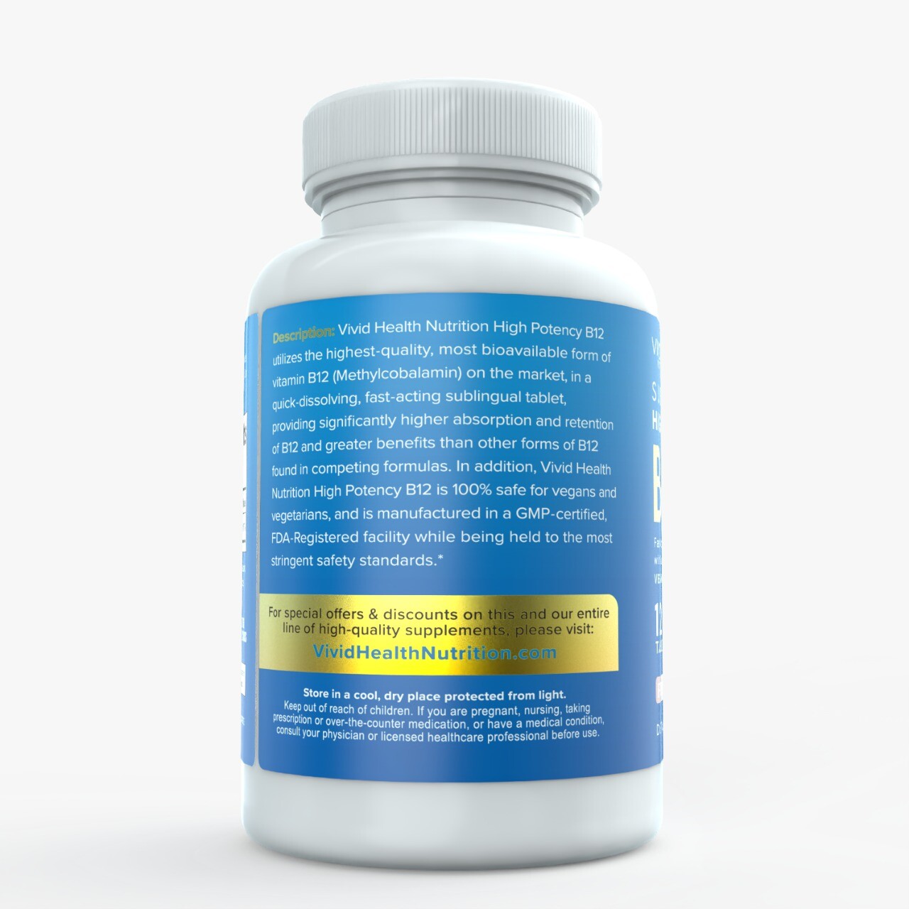 Sublingual B12 Energy Boosting Vegan B-12, 120 Fast Dissolve Fruit Punch Tablets