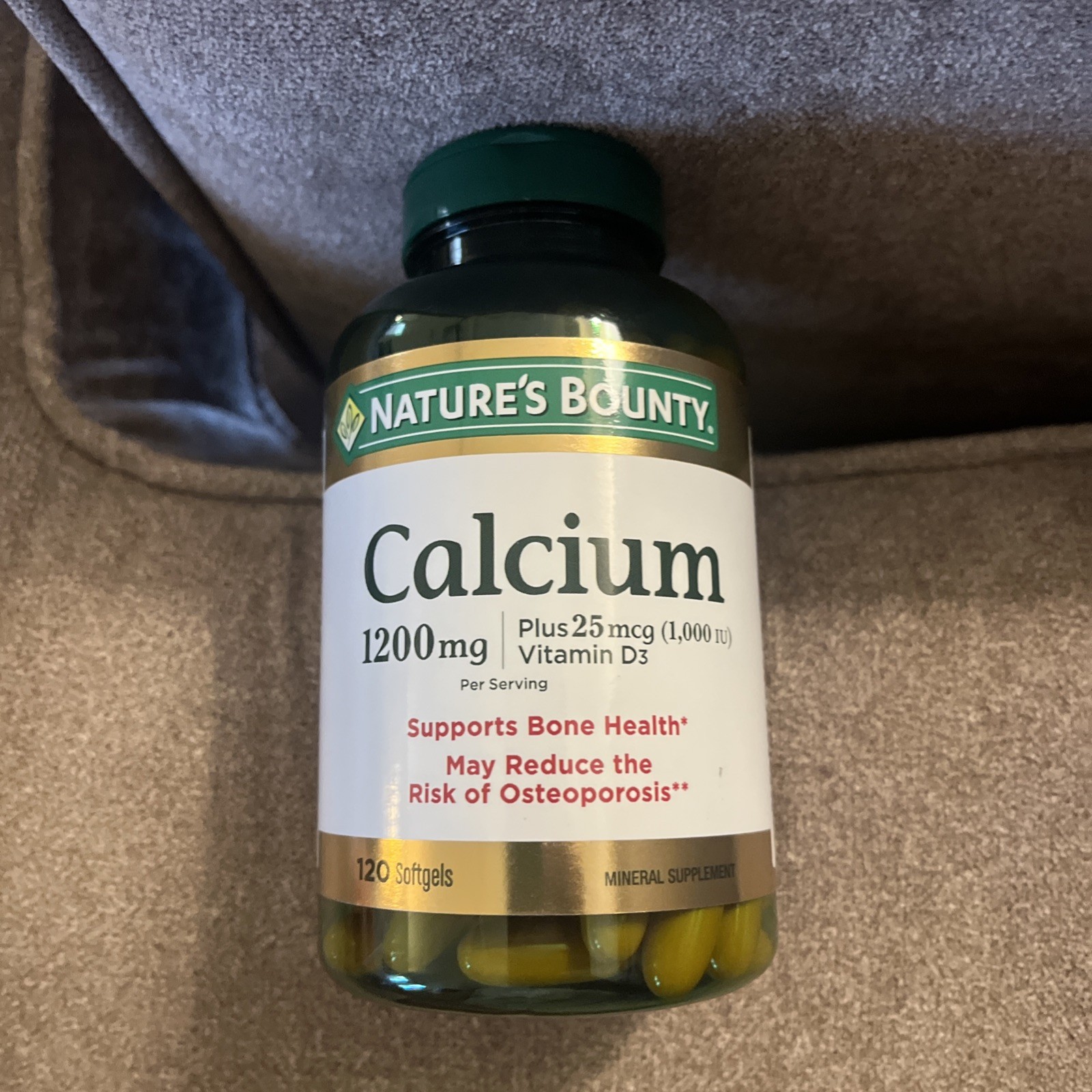 Nature’S Bounty Calcium 1200 Mg with Vitamin D3 – Bone Health Softgels, Calcium