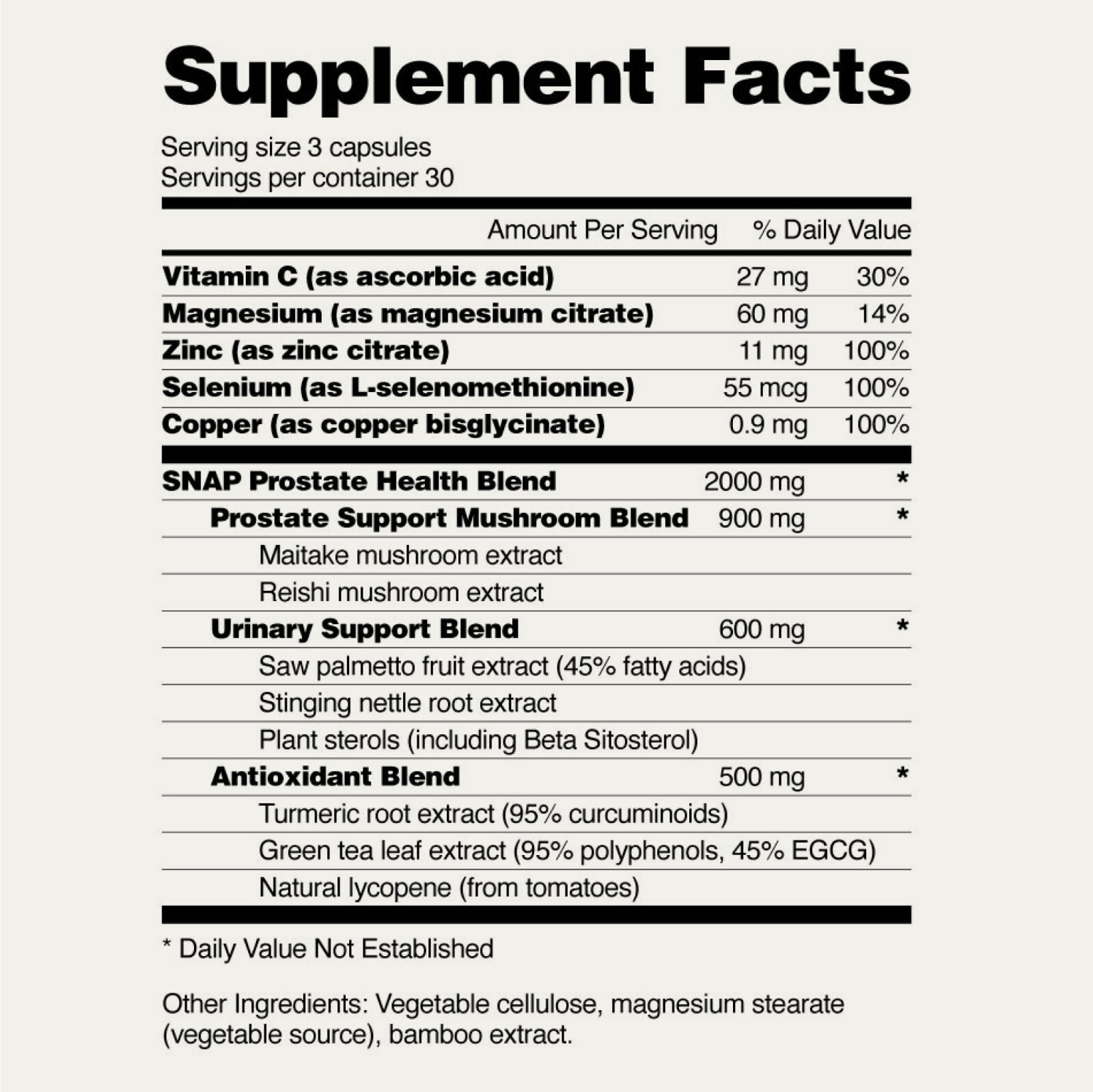 Prostate Health – Urinary, Bladder & Immune System Health 90ct Snap Supplements