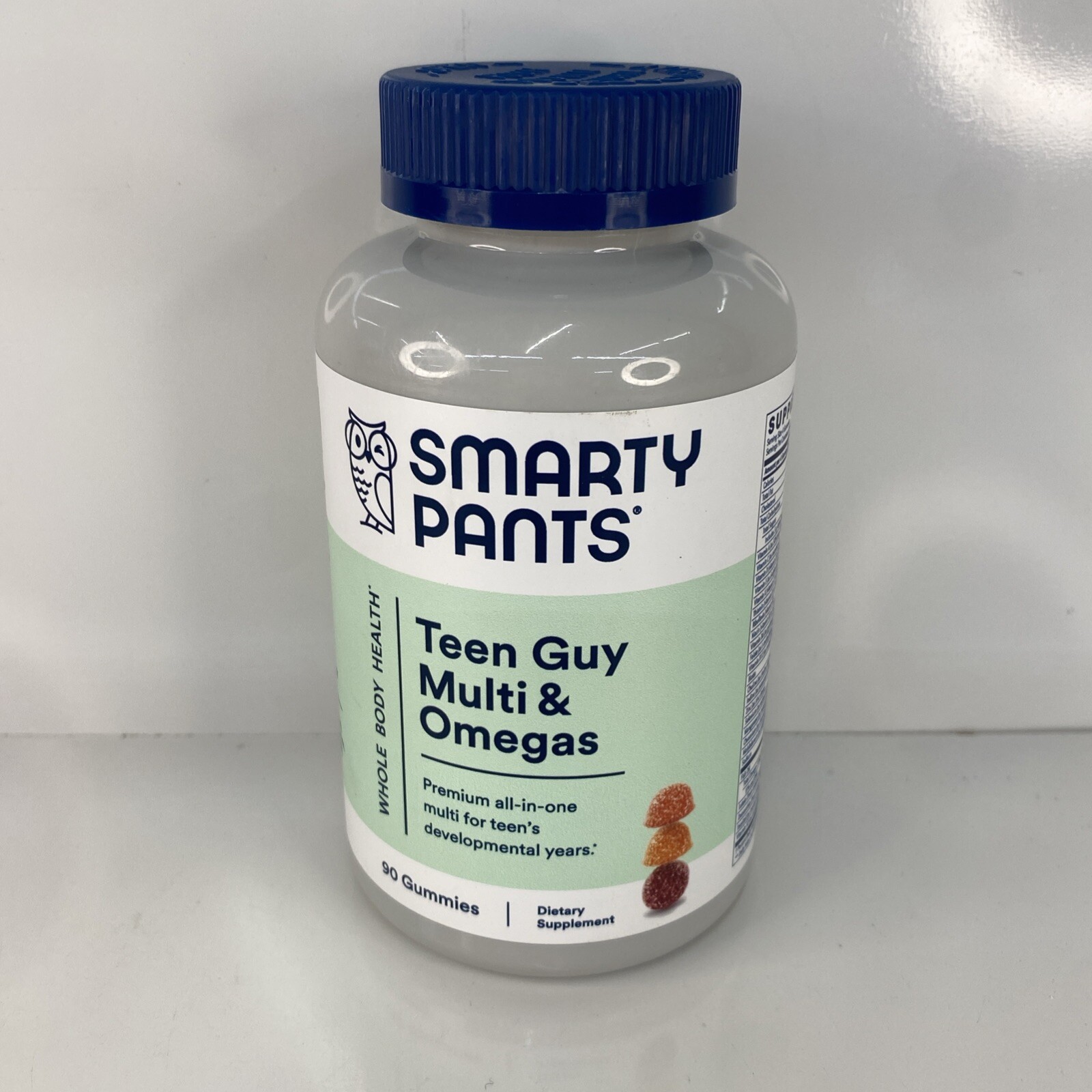 Smarty Pants TEEN GUY formula Multi & Omegas 90 GUMMIES whole body 07/2025