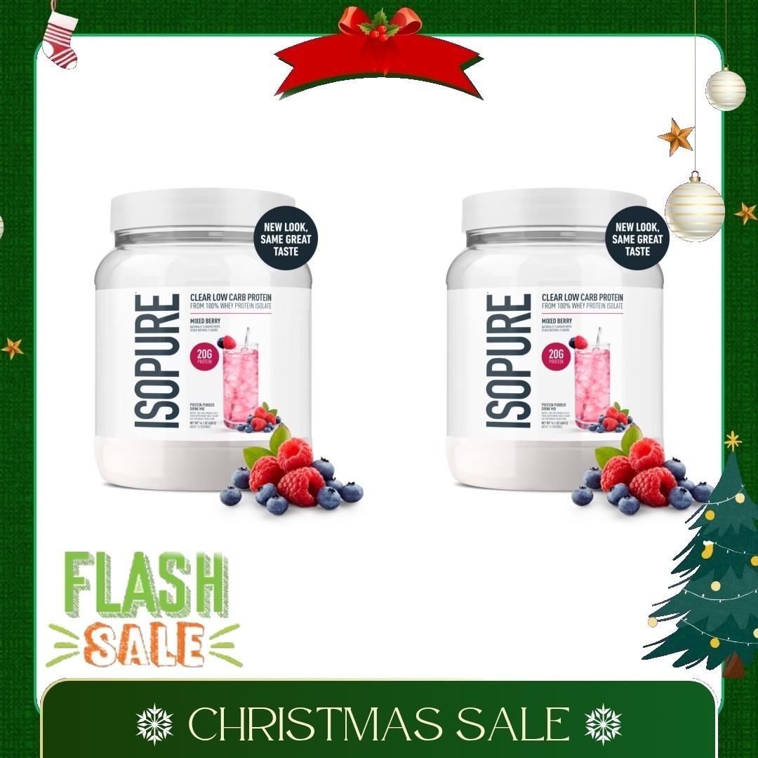 Isopure Clear Low Carb 100% Whey Protein Isolate Powder, Mixed Berry,32 Servings