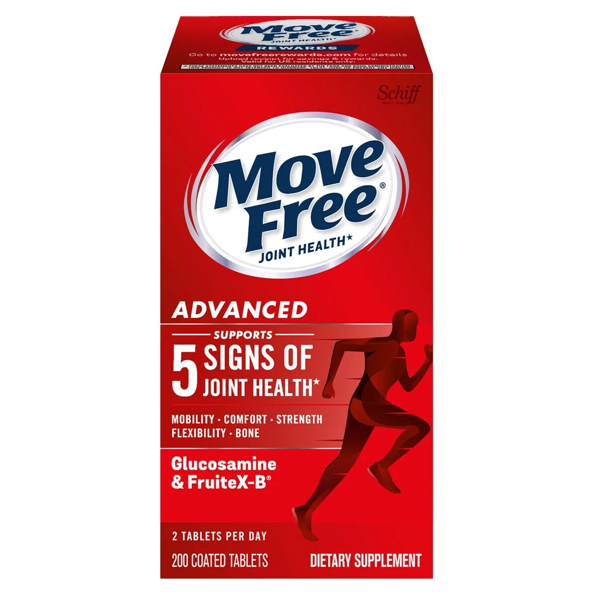NEW Schiff Move Free Advanced Joint Health 200 Tablets EXP 2027 – FRESH STOCK