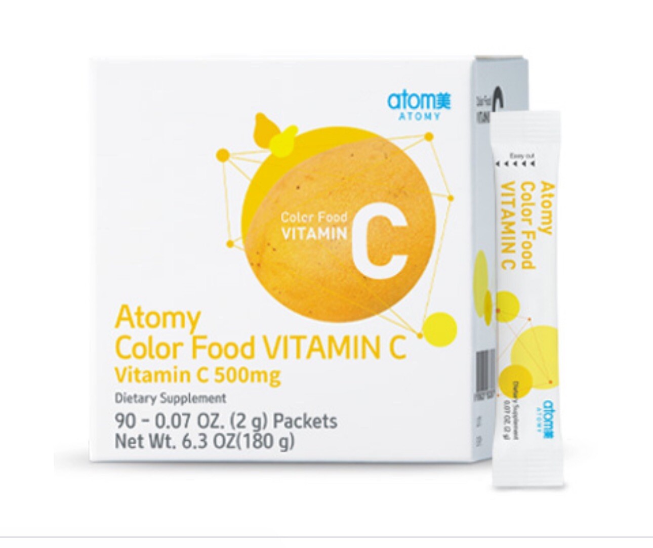 ATOMY Color Food VITAMIN C Health Supplement 90 Sticks x 2g Vitamin C 500mg