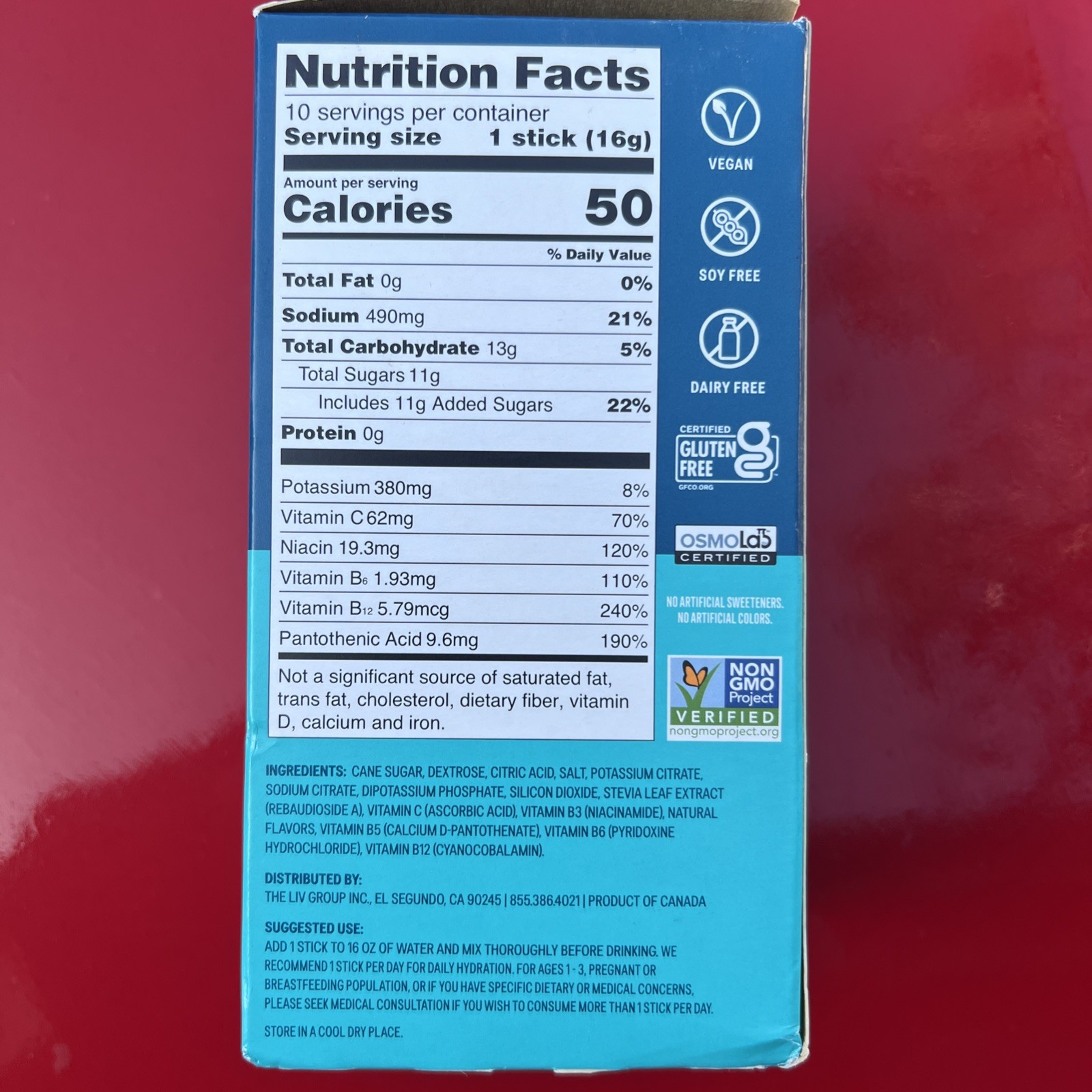 Liquid I.V. Hydration Multiplier Golden Cherry 10 Stick Pack 1 Box New EXP:06/26