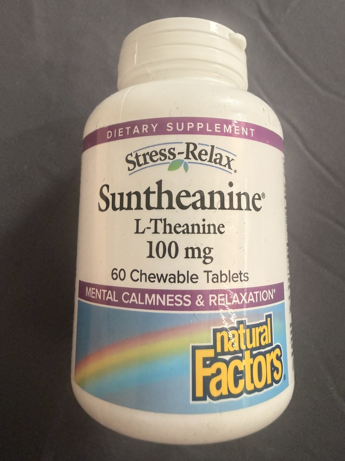 Natural Factors, Stress-Relax, Suntheanine, L-Theanine, 100 mg, 60ct Exp 05/2029
