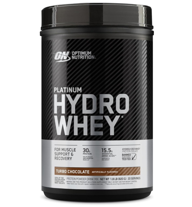 Optimum Nutrition Platinum Hydrowhey Protein Powder, Turbo Chocolate, 20 Serving