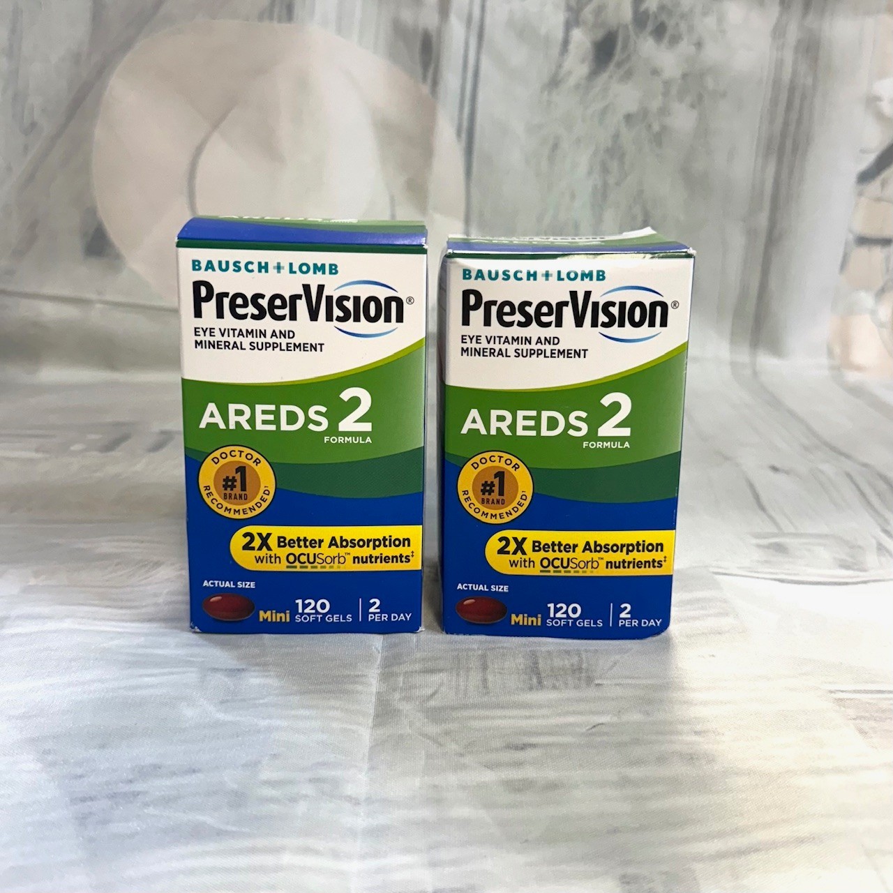 Bausch+Lomb PreserVision AREDS 2 Formula 120 Softgels ( LOT OF 2)EXP. 2026-09