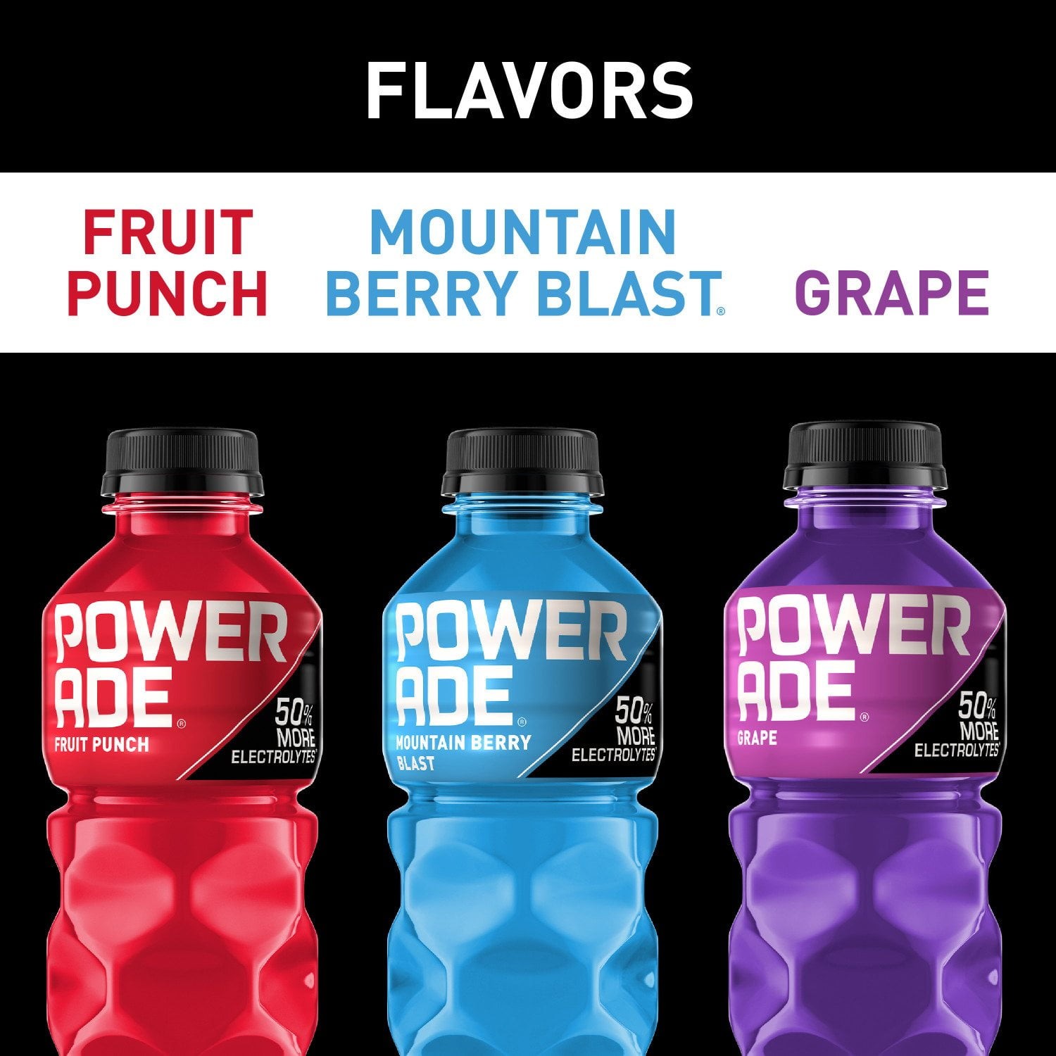 POWERADE Variety Pack Bottles, 20 fl. oz., 24 pk.
