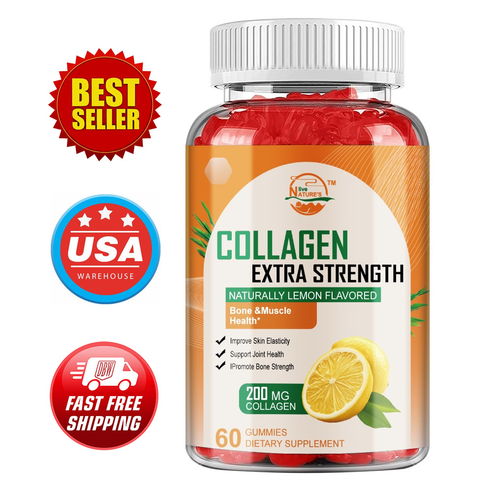 Premium Hydrolyzed Collagen Gummies with Vitamin C, Zinc & Biotin – 60 Gummies
