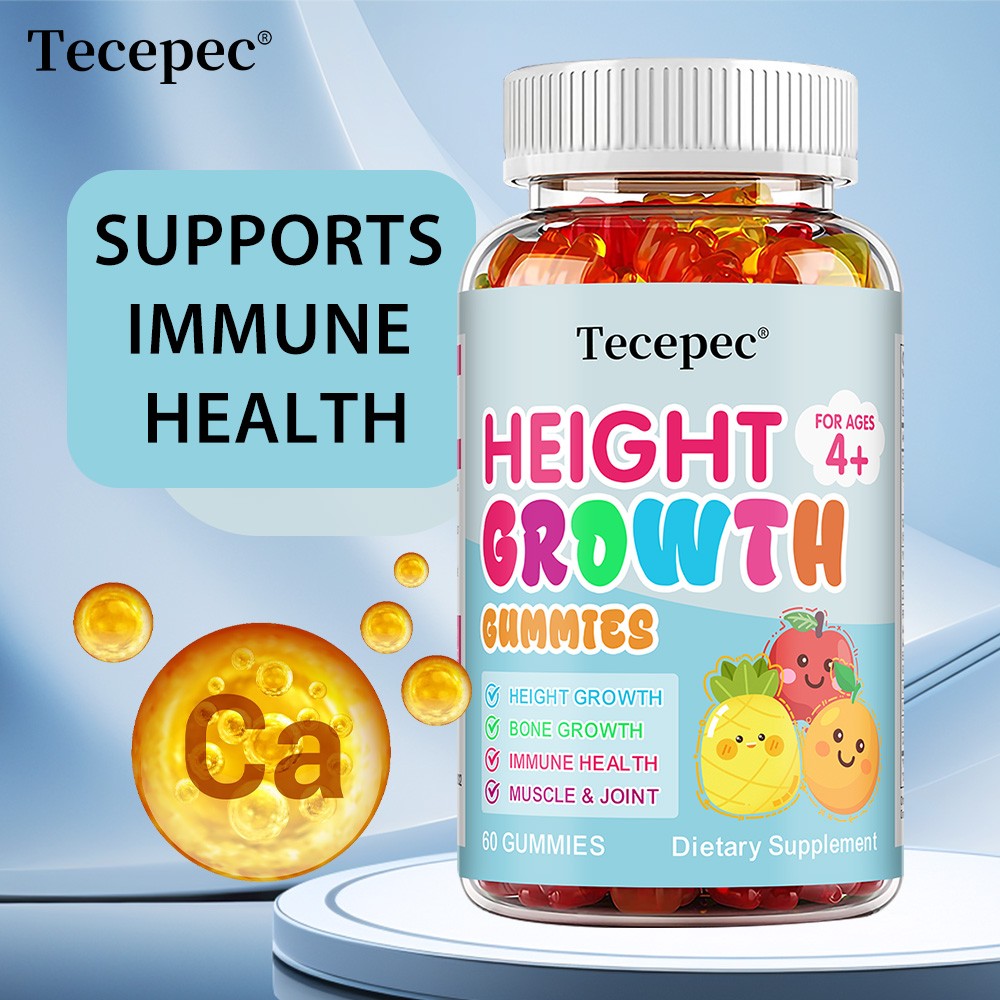 Height Growth Gummies Calcium Vitamin D3 K2 Zinc Muscle Joint Bone Immune 60 CT