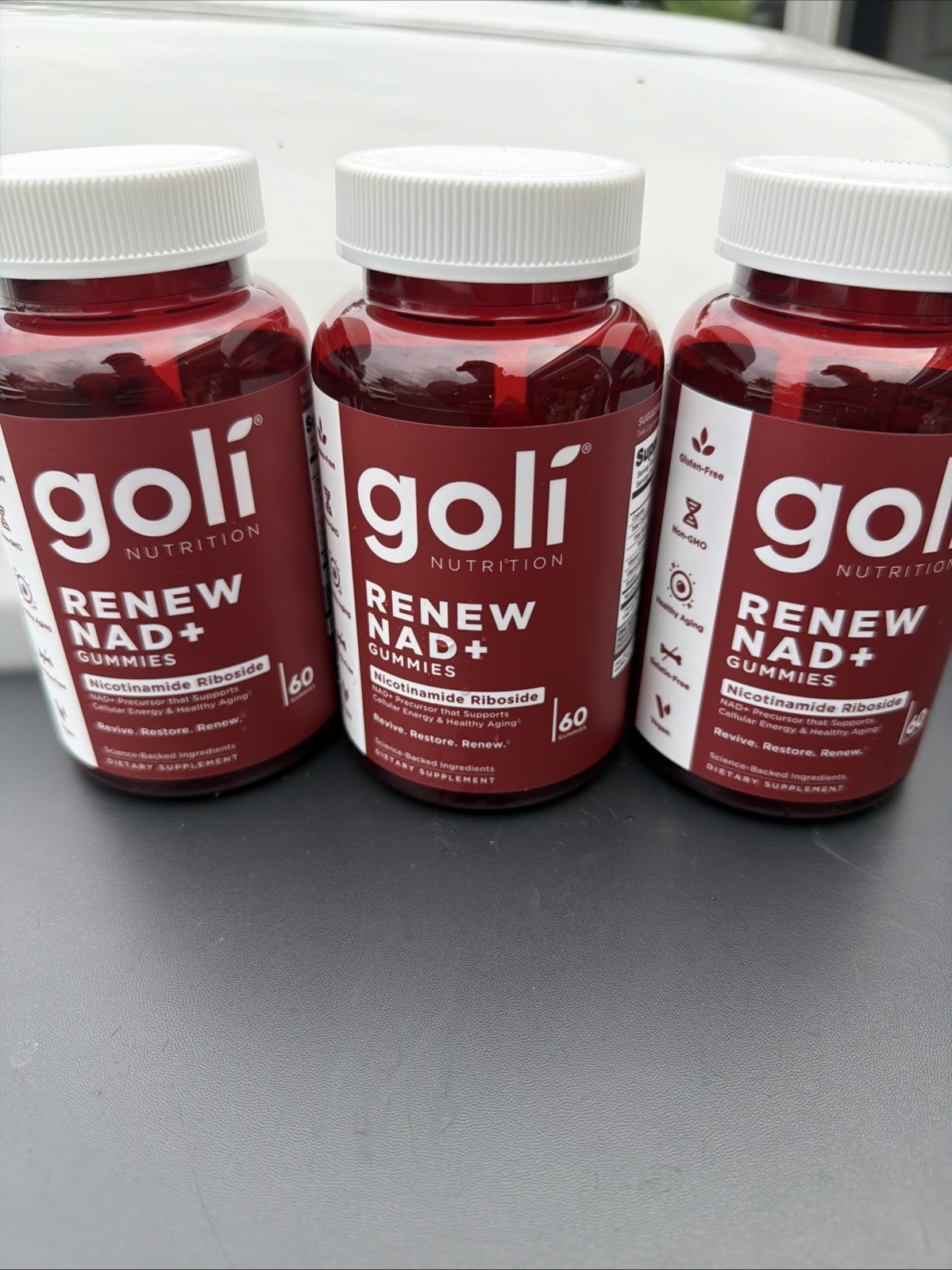 3 Pack Gummy Nad+ Goli Multi Vitamins 60 Count Each