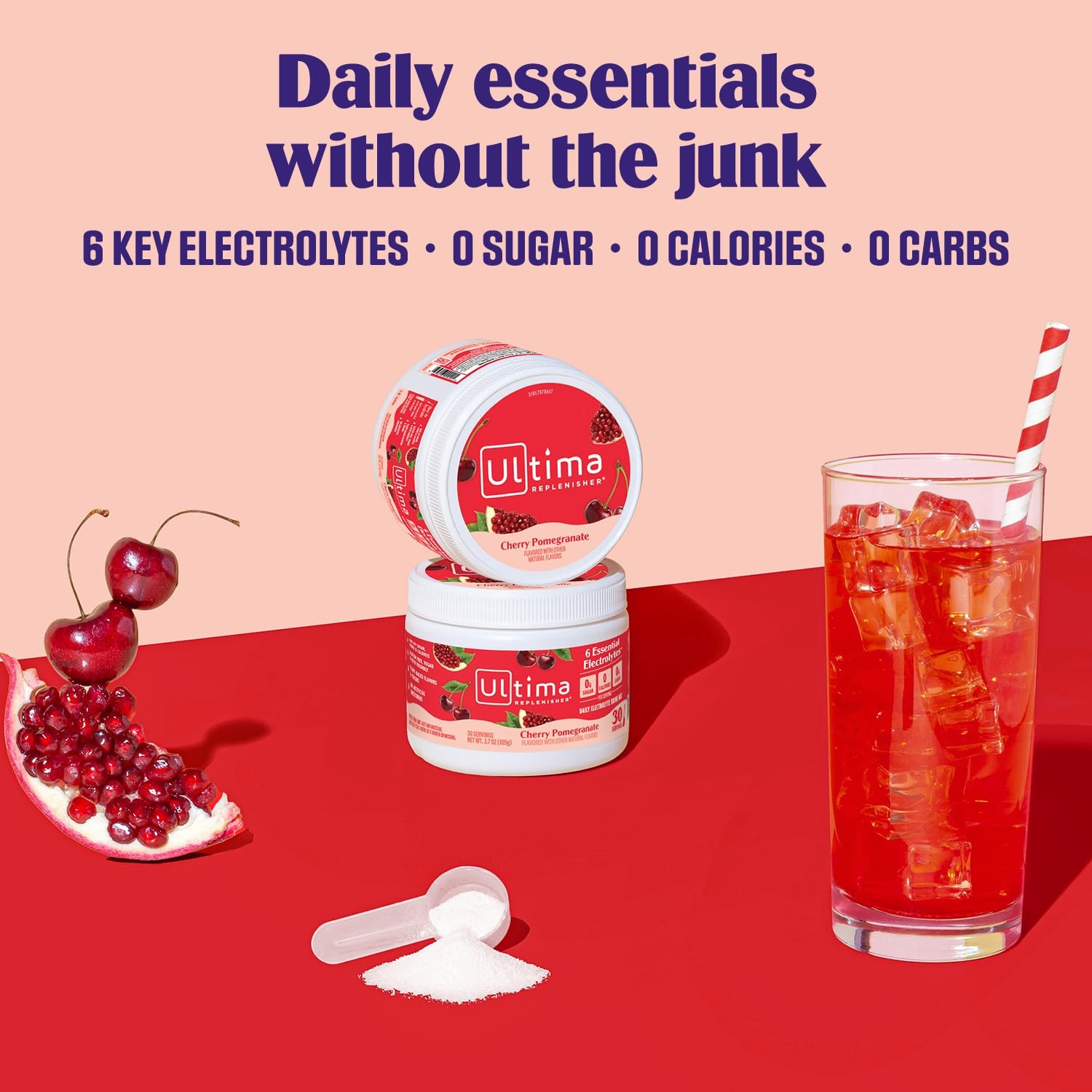 Ultima Replenisher Daily 3.7 Ounce (Pack of 1), Cherry Pomegranate