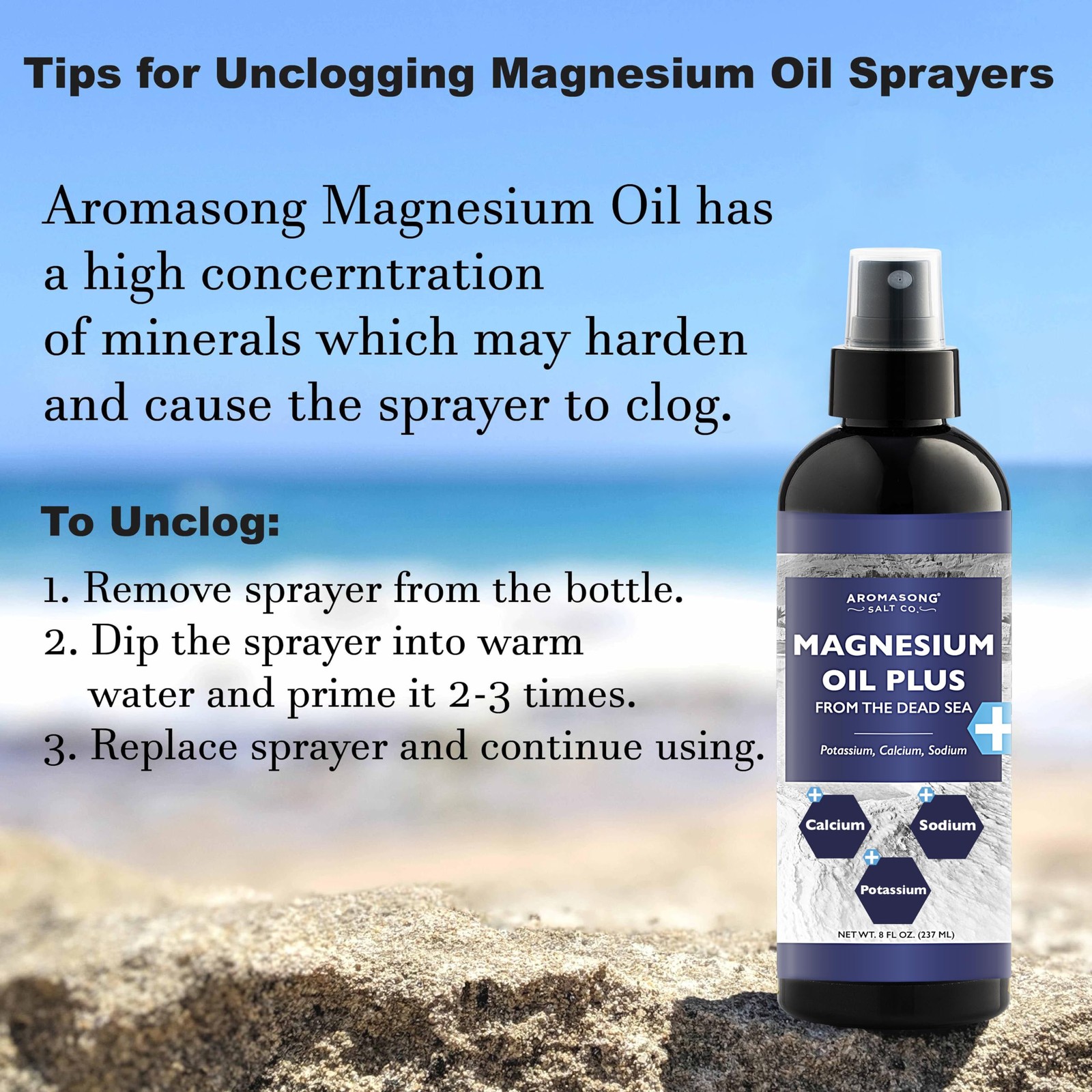 Aromasong Extra Strength Ultra-Pure Magnesium Spray (23mg 8 Fl Oz (Pack of 1)