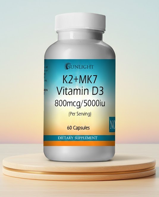 Vitamin K2 (800mcg) & Vitamin D3 (5000 IU) Capsules – In Stock/