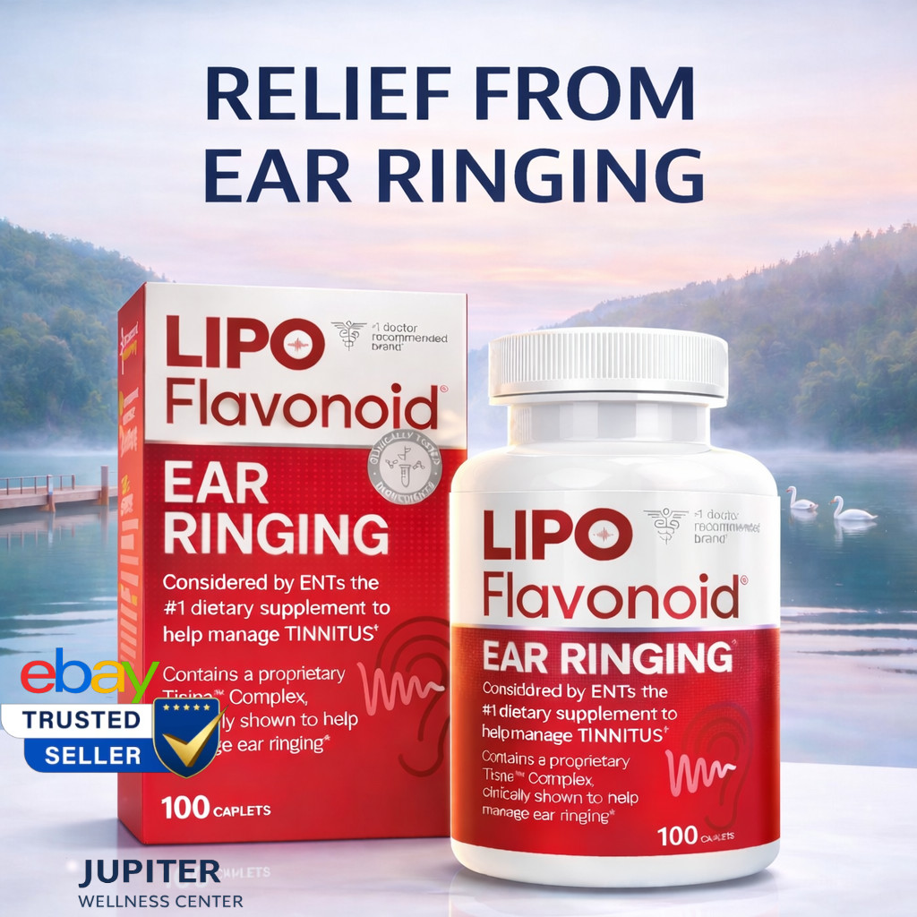 Lipo Flavonoid Tinnitus Relief For Ringing Ears Ear Health, 100 CT – Exp 2/2027+