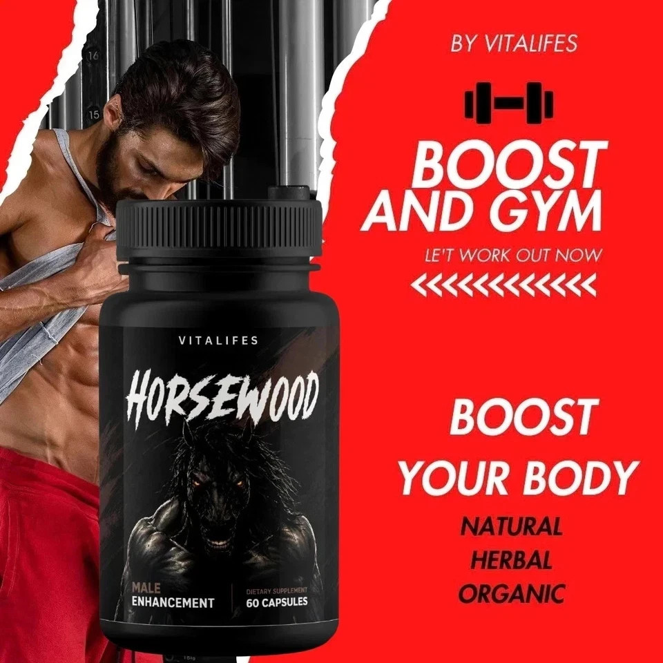 (2 Pack) Horsewood Male Support Supplement, Horse Wood Male Pills (60 Capsules)