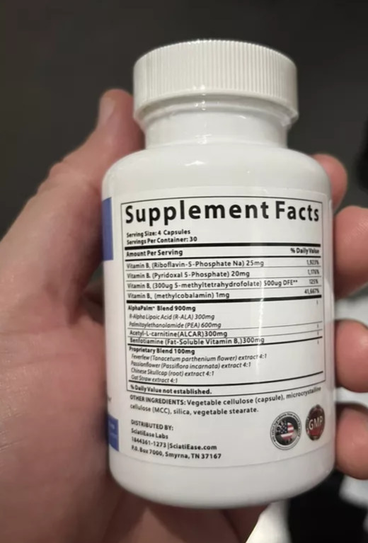 3 Packs SciatiEase Labs Sciati Ease Sciatic Nerve Formula 120 Cap updated