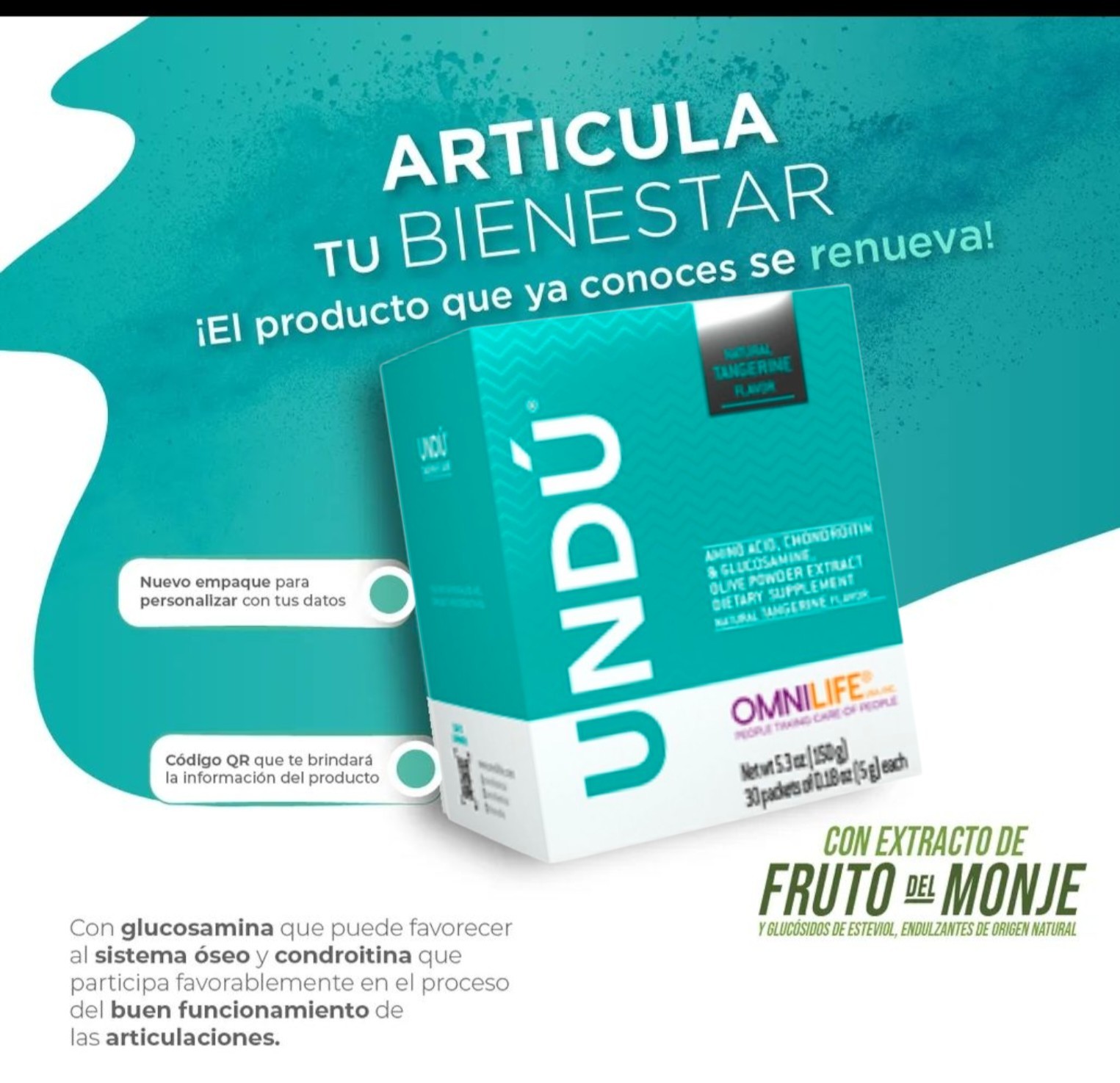 Undù Omnilife diseñados para el bienestar de las articulaciones, Y los huesos
