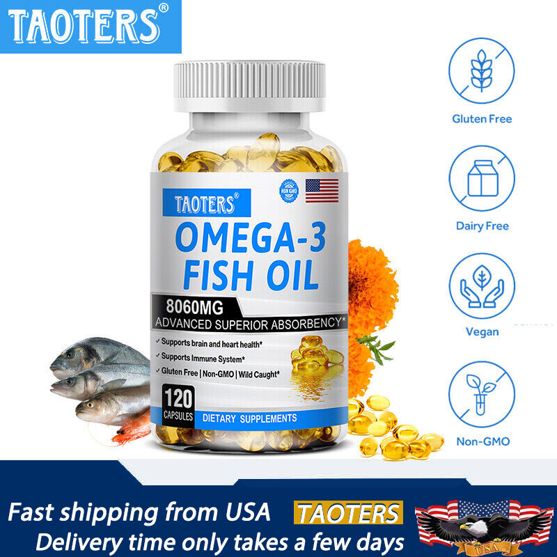 Omega 3 Fish Oil Capsules Strength 8060mg EPA & DHA, 30 To 120 Caps