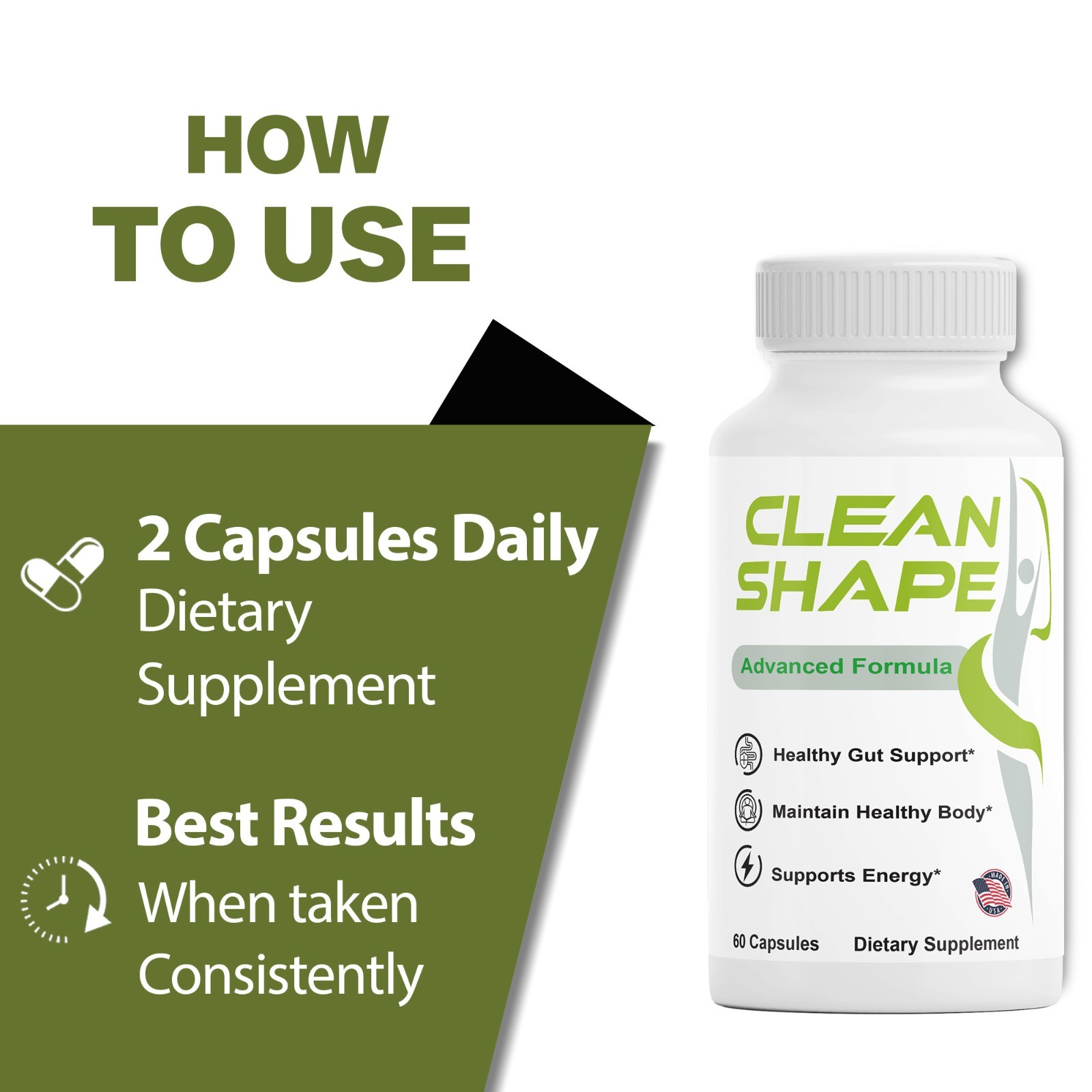 ( 6 Pack )Clean Shape Capsules, CleanShape for Metabolism & Natural Weight Loss