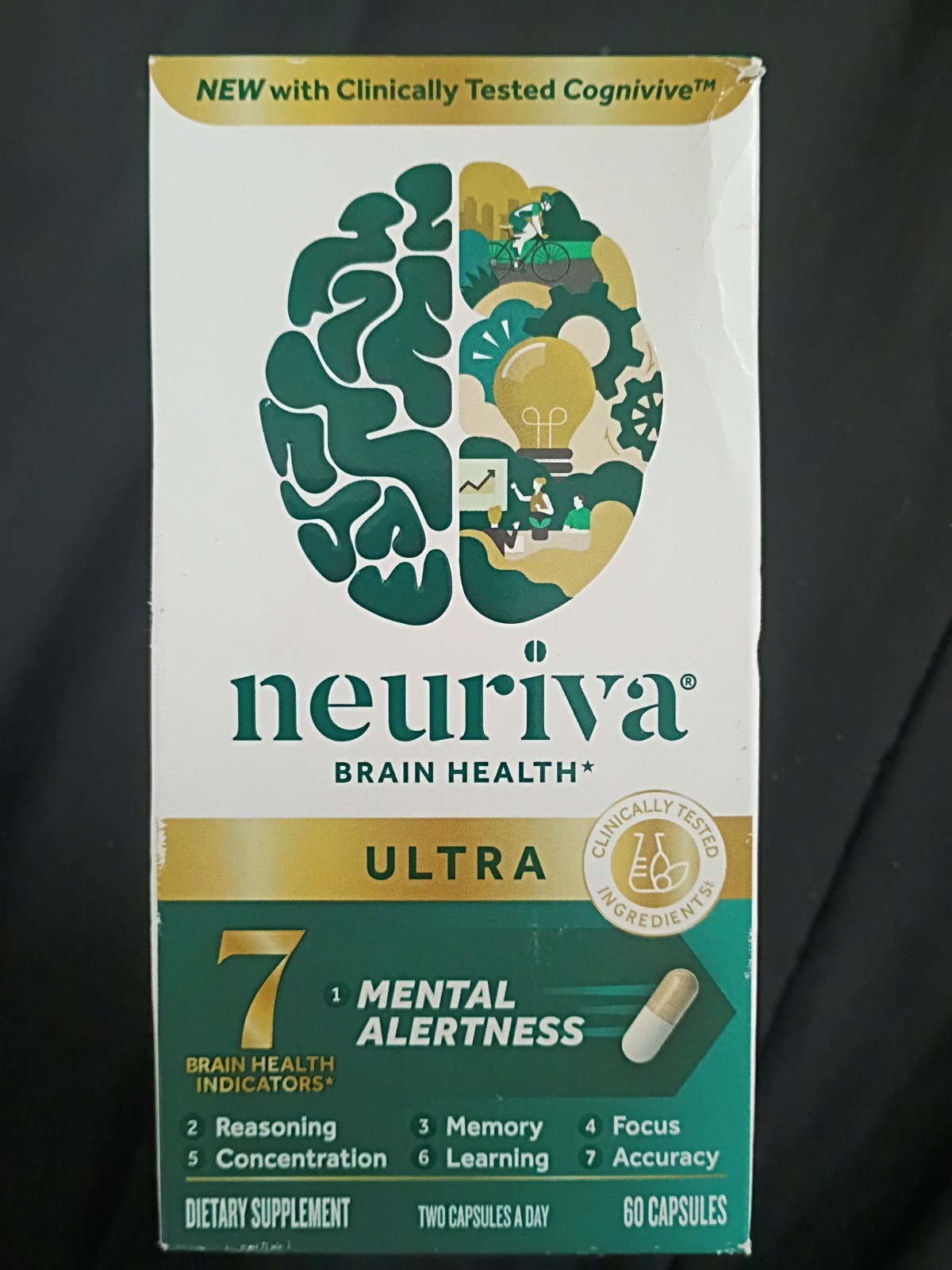 09/27🎁 neuriva ULTRA 7 Brain Health Mental Learning Nootropics 60ct GENUINE 🎁