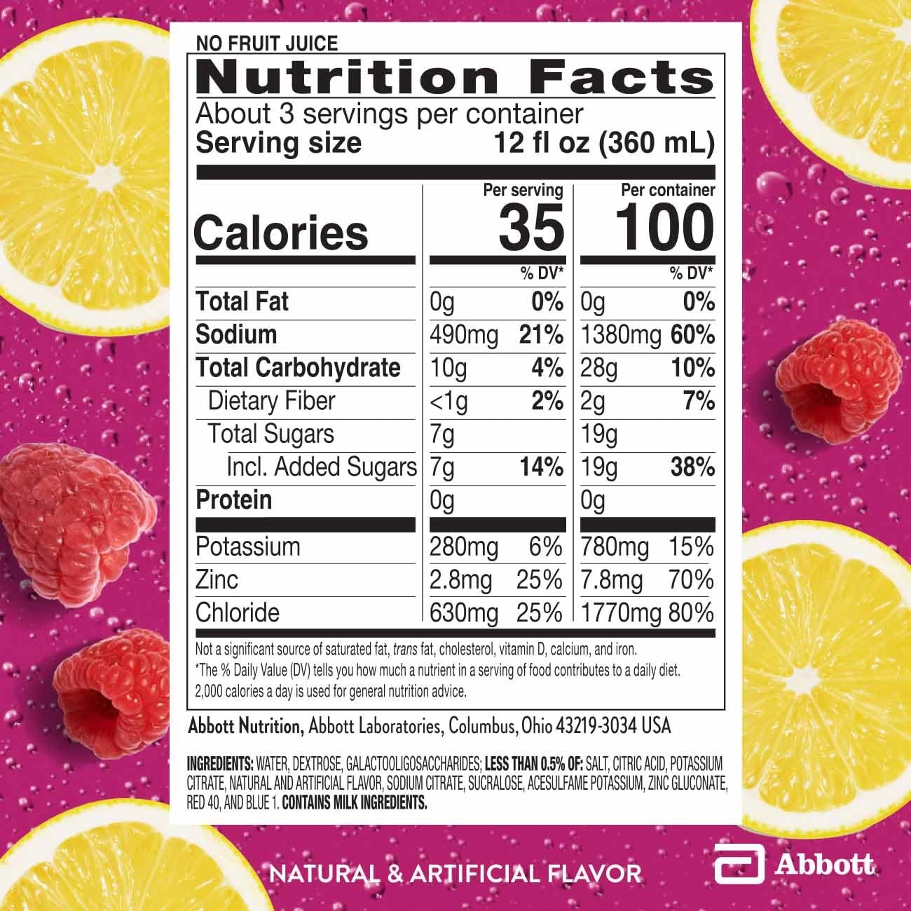 Pedialyte AdvancedCare Plus Electrolyte Hydration 33.8 Fl Oz (Pack of 4)