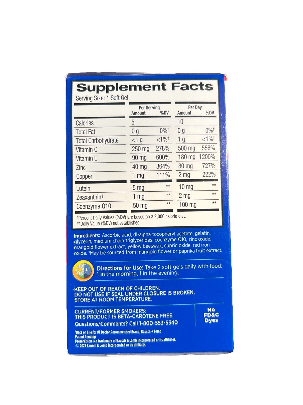 PreserVision AREDS 2 CoQ10 Eye Vitamin, 100 X 2 = 200 ct. Exp 04/2026