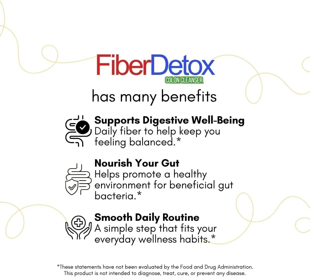 FiberDetox Colon Cleanser 16oz – 30-day Supply w/ Serving Spoon