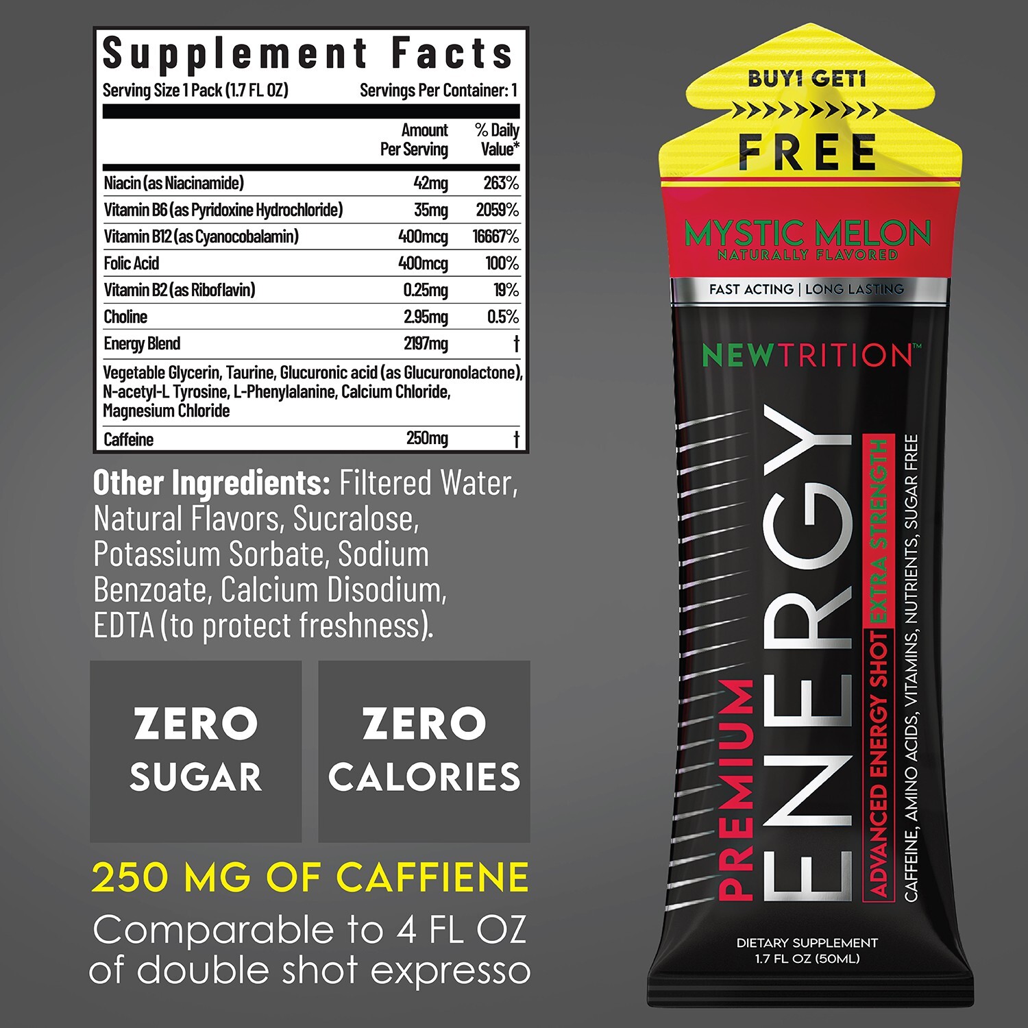 NewTrition Extra Strength Energy Shots – Variety – 24Ct