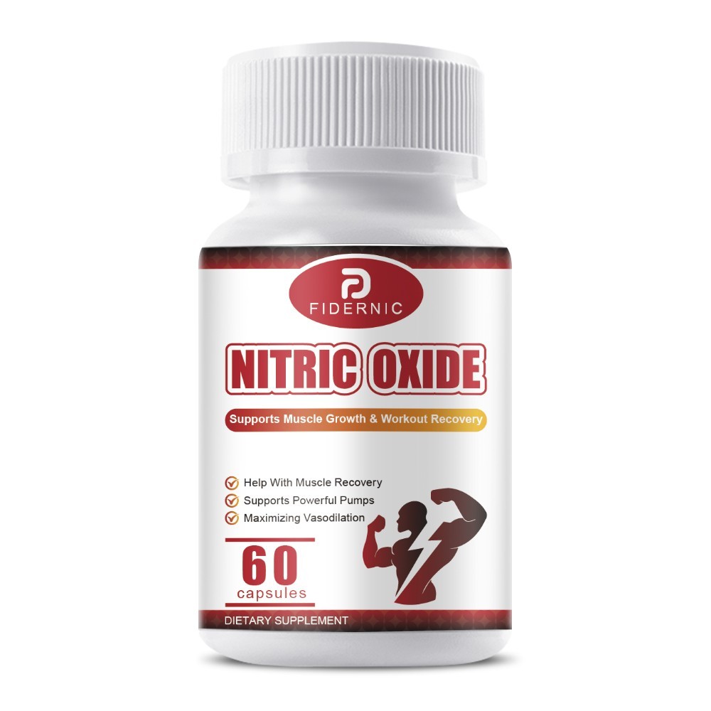 60 Capsules Nitric Oxide Booster Supplement for Vasodilation & Muscle Health