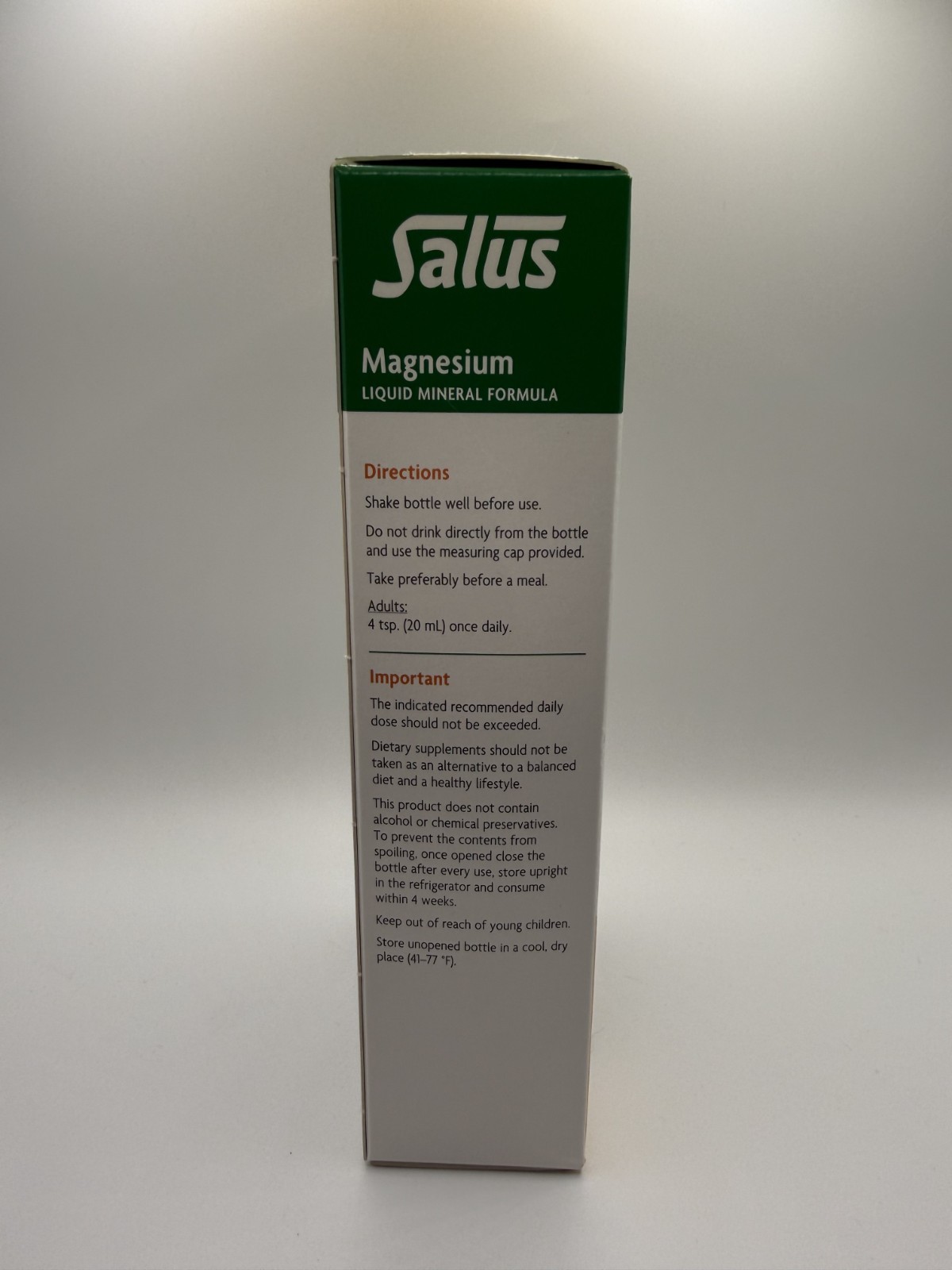Floradix Magnesium Liquid Herbal and Mineral Supplement Gluten Free 8.5 Fl Oz