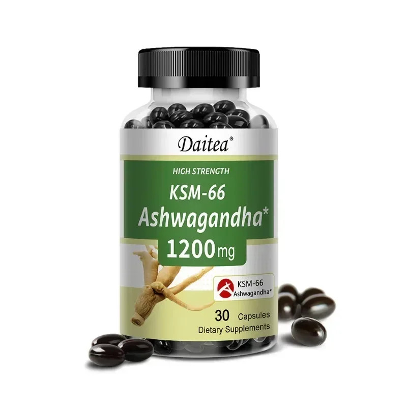 KSM-66 Ashwagandha 1200Mg Capsules, Stress Relief, Energy, Focus, Muscle Recover