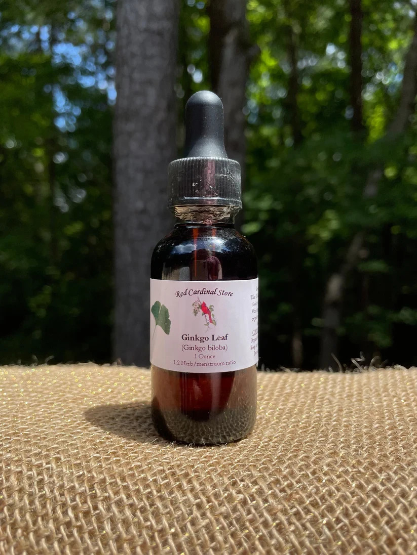 Ginkgo Leaf Double Extraction Herbal Tincture Extract Liquid Organic Made in USA