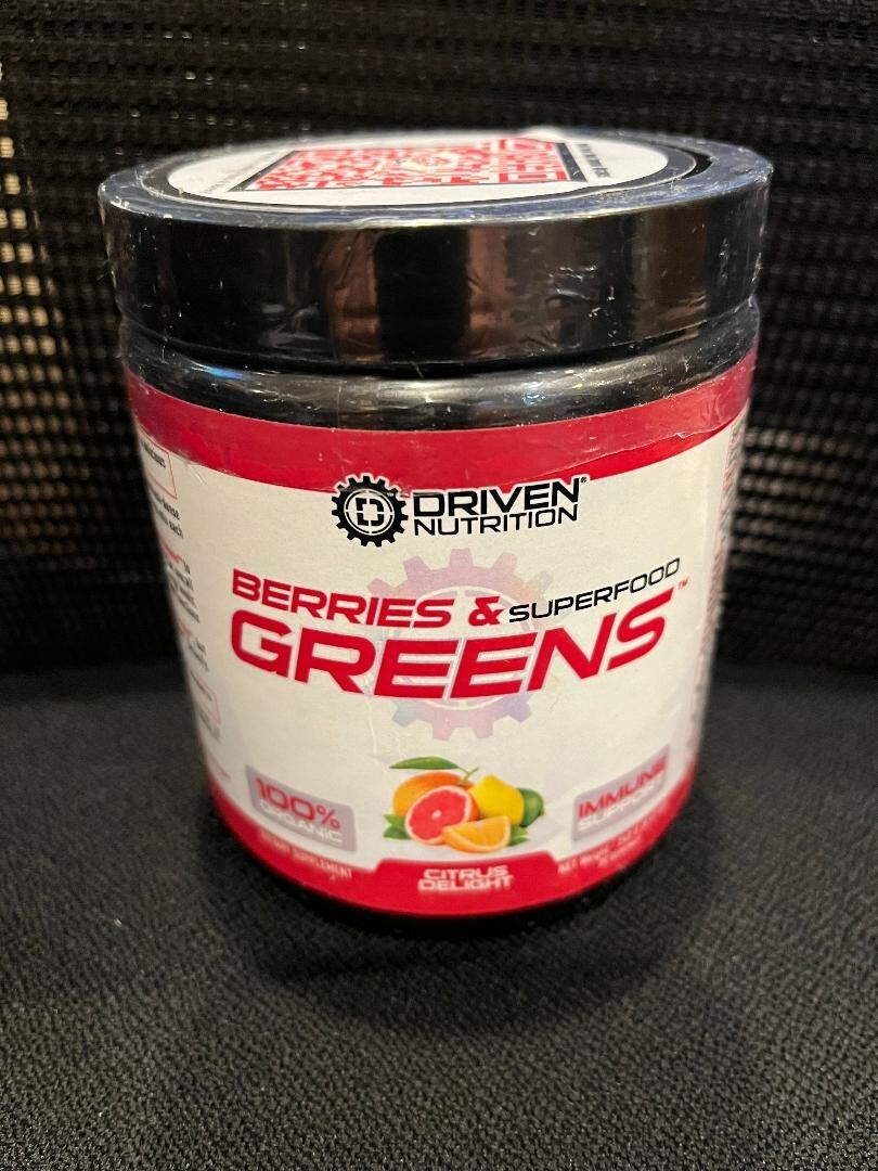 Driven Nutrition B&G Berries & Greens Superfood Powder, 8.47oz, EXP 05/2025