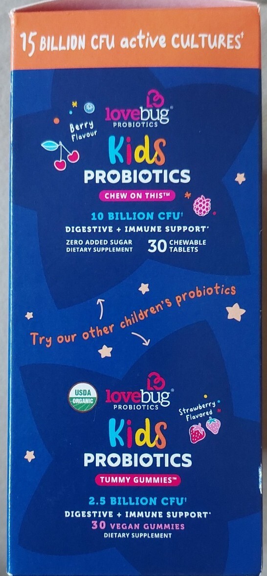 4x Lovebug Organic Toddler Probiotic packets total 120 stick packs Women Owned
