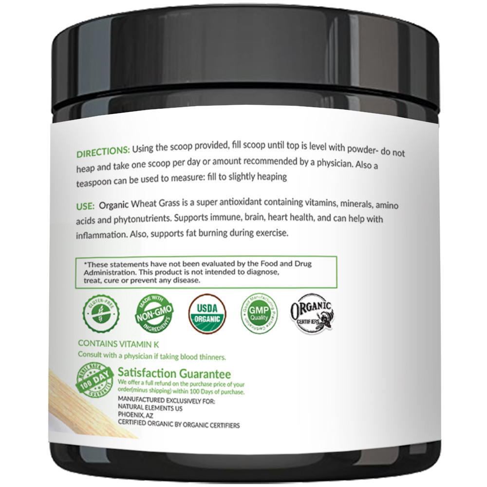 Wheatgrass Powder – USDA Certified Organic Wheat Grass Powder