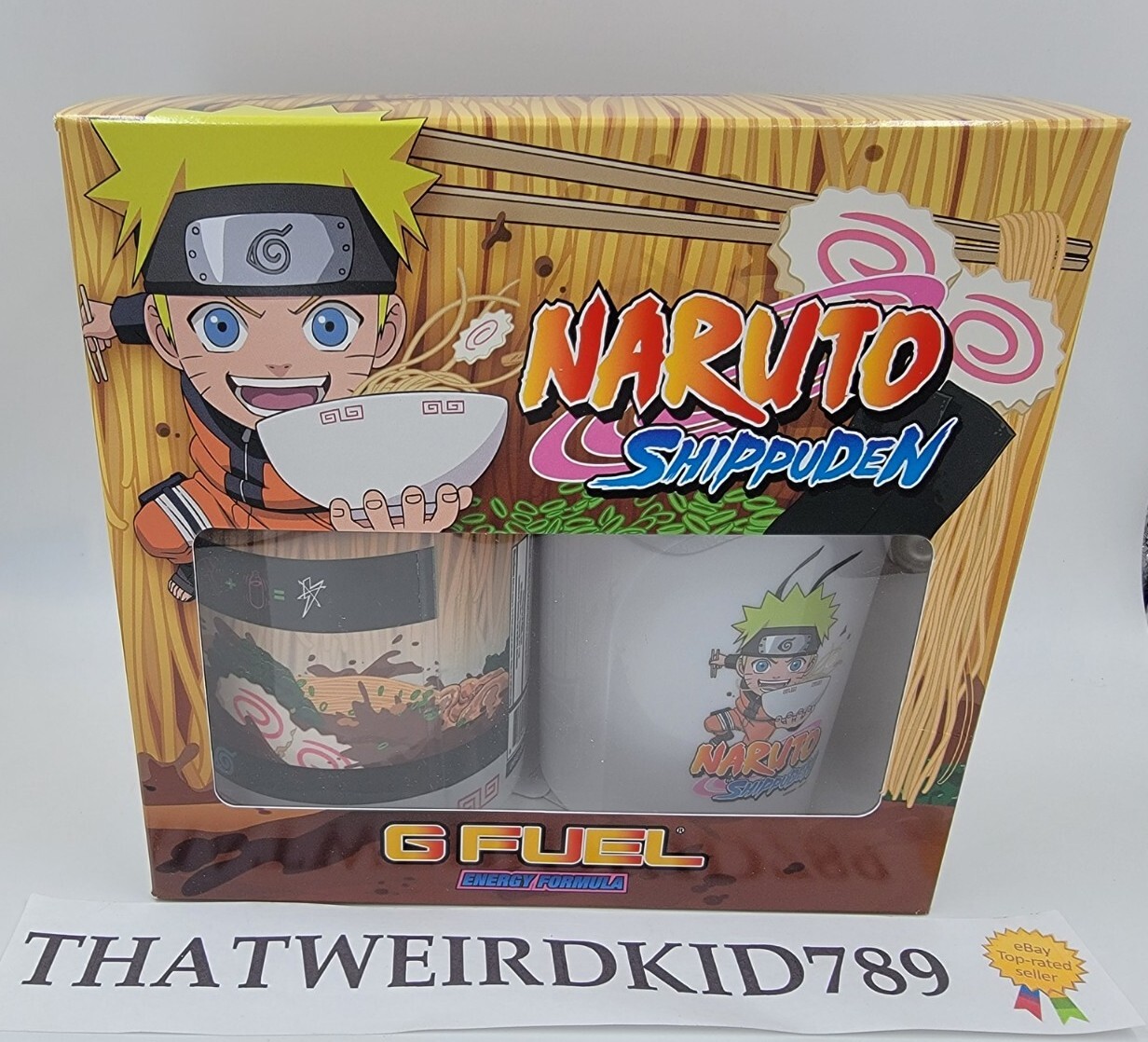 Naruto G Fuel Miso Ramen Collectors Box Tub Shaker Set In Hand Trusted Same Day
