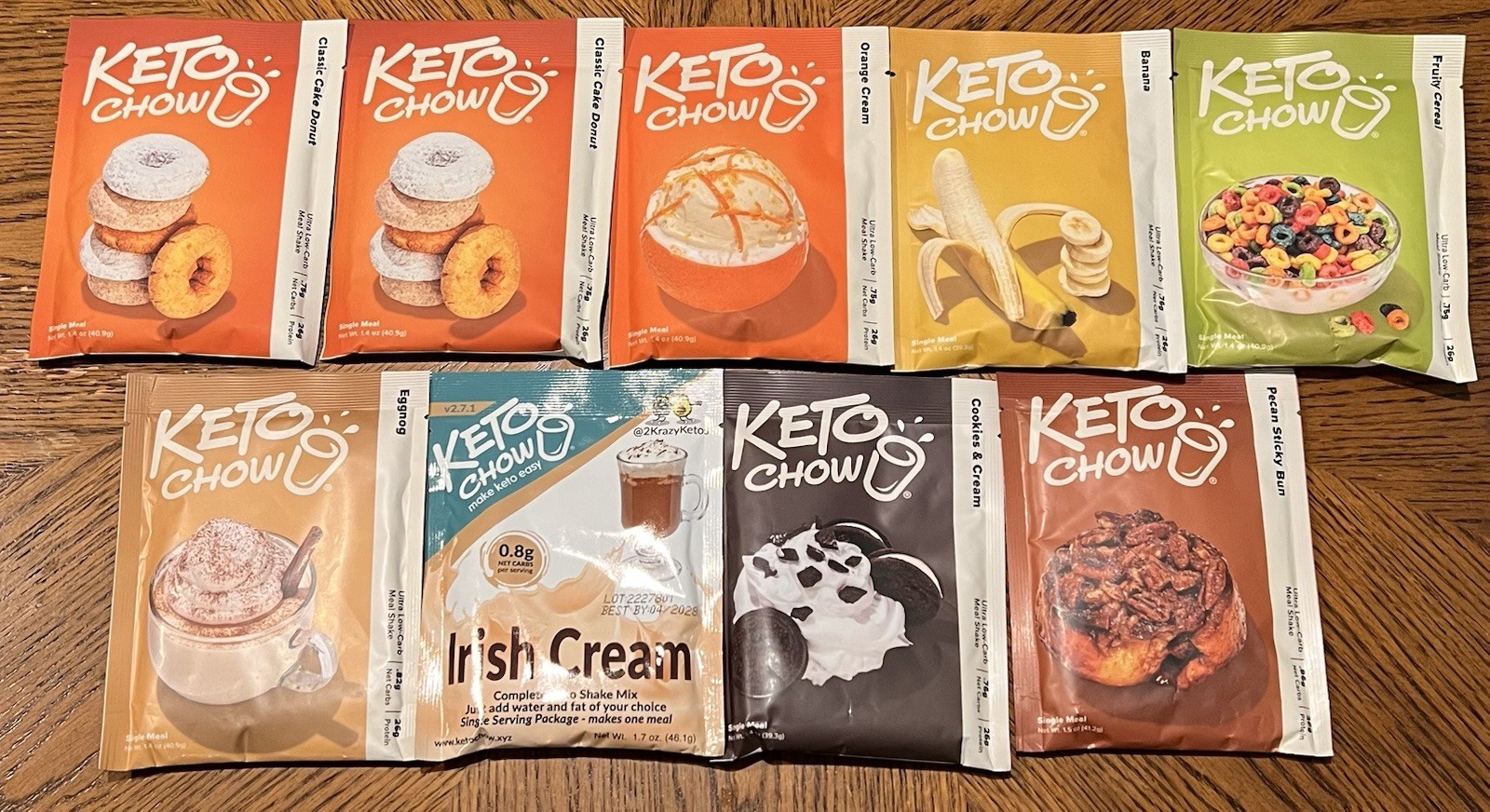 Keto Chow~9 Assorted Flavors~Lot 15
