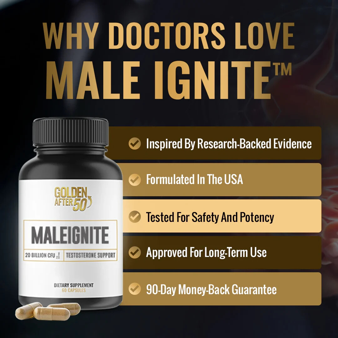 Golden After 50 Male Ignite: Testosterone Support – One Bottle